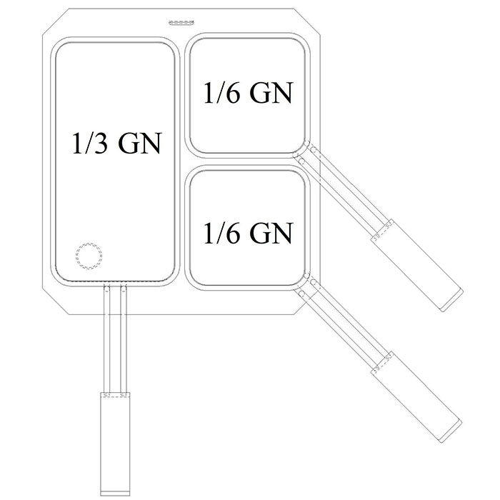Комплект из 3 корзин GN 1/3 и GN 1/6 для макароноварки Veroterm