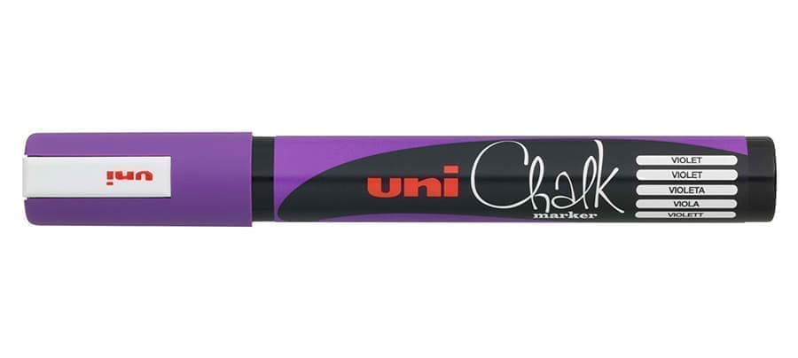 Маркер фиолетовый для стеклянных поверхностей 1,8-2,5 мм Uni Chalk PWE-5M