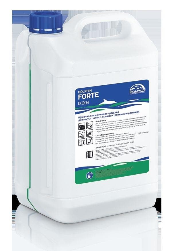 Средство моющее щелочное для пола 5л сильное загрязнение (Ph13) Forte Dolphin | D004-5