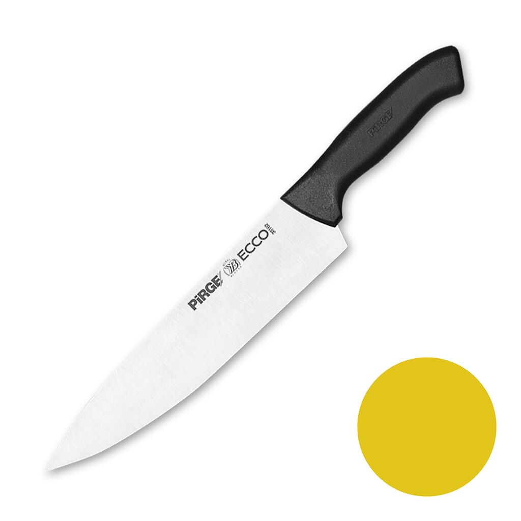 Нож поварской 23см желтая ручка Pirge | 38162 yellow