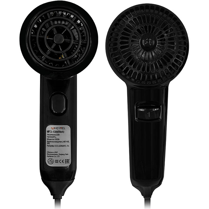Фен для волос Meyvel MF3-1300 черный