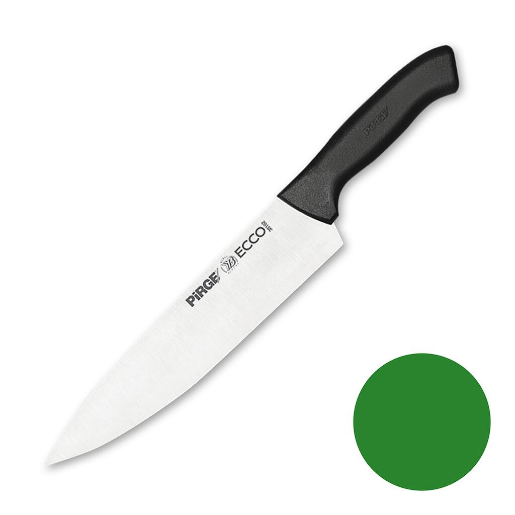 Нож поварской 23см зеленая ручка Pirge | 38162 green