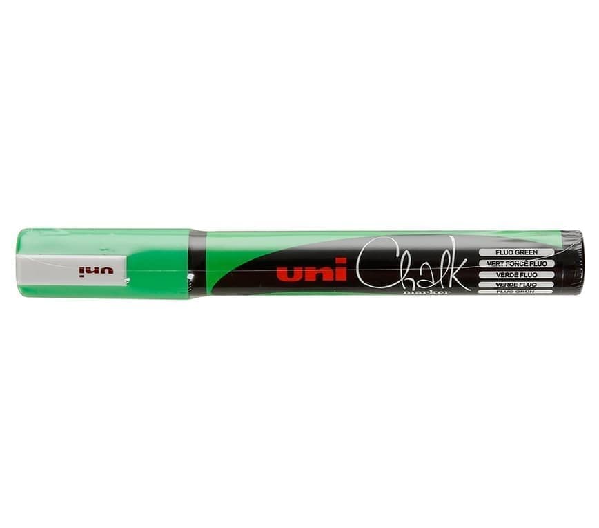 Маркер Зеленый неон для стеклянных поверхностей 1,8-2,5 мм Uni Chalk PWE-5M | 110033