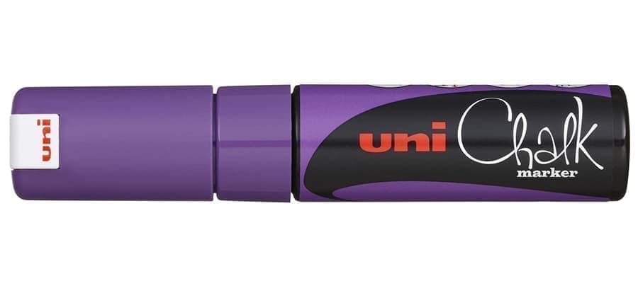 Маркер фиолетовый для стеклянных поверхностей Uni Chalk PWE-8K