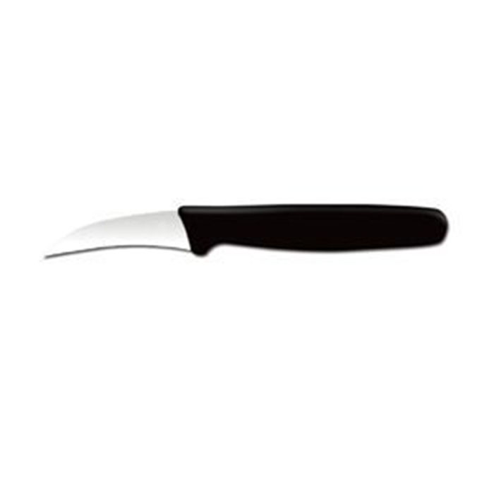 Нож для чистки овощей Maco 400836 7см изогнутый, черный