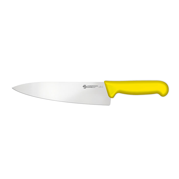 Нож кухонный Supra Colore 24см Sanelli SC49024Y желтая ручка - фото 1