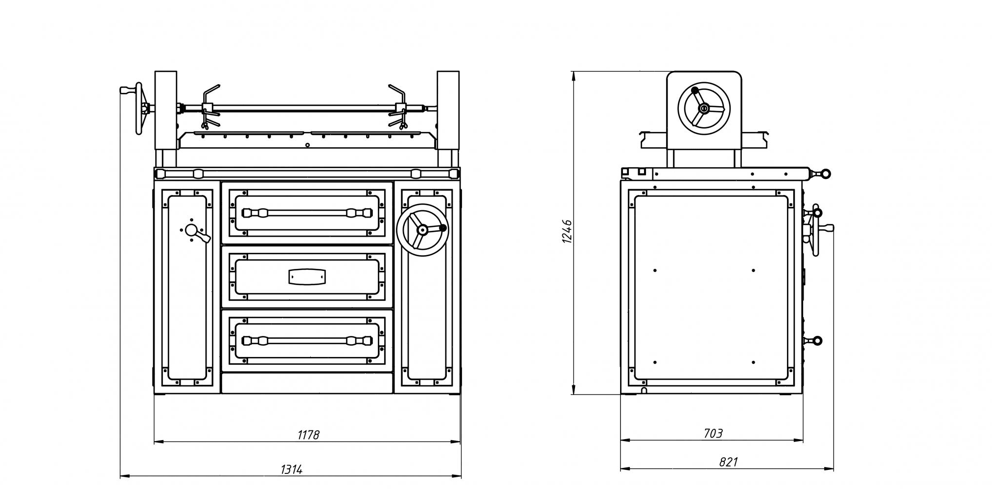 Печь на древесном топливе hjx 45 l с нейтральным шкафом