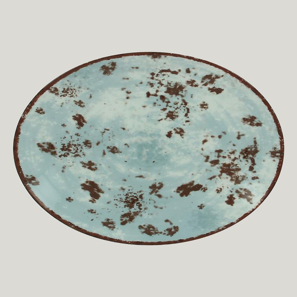 Тарелка Peppery овальная плоская 36х27см голубой RAK Porcelain | NNOP36PBL