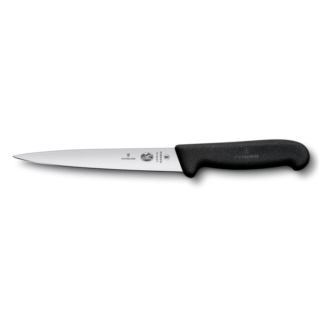 Нож филейный Fibrox, гибкое лезвие, 20см ручка фиброкс Victorinox | 5.3703.20