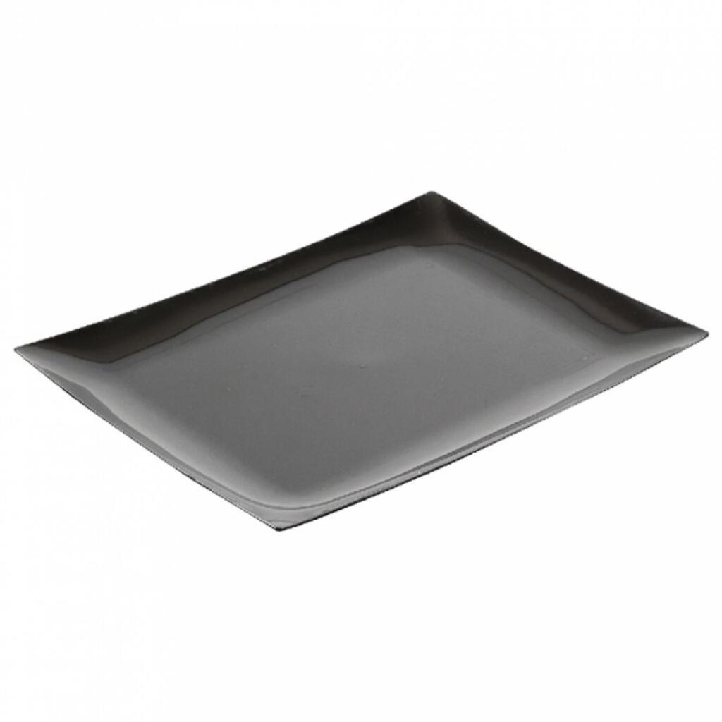 Тарелка прямоугольная 17,7х14,3 см черный пластик, уп/10 шт Garcia De Pou | 214.45