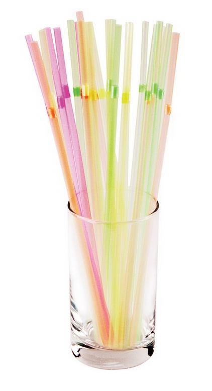 Трубочки со сгибом флуоресцентные Resto ПС-110910 240мм (1000шт)