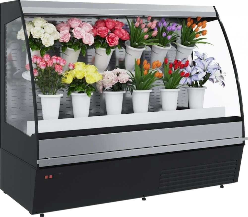 Горка холодильная для цветов Carboma F 16-08 VM 1,3-2 0020 Flora 9005