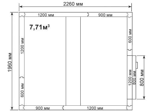 Камера холодильная Polair КХН‑7,71 (1070285d)