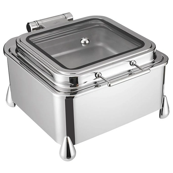 Мармит квадратный со стеклянной крышкой MACO Jade JD/0/2/6.5/DP 6,5л
