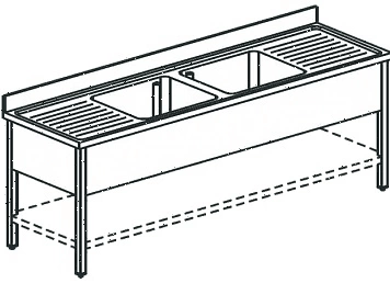 Ванна моечная Apach Chef Line L2S237-552W