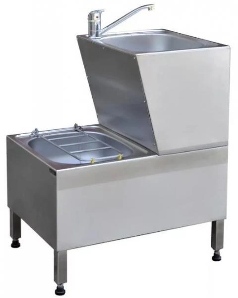 Ванна моечная моповая Restoinox ВММР-2/7,7 с рукомойником