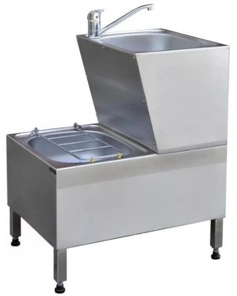 Ванна моечная моповая Restoinox ВММР-2/7,7 с рукомойником
