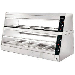 Витрина тепловая Kocateq DH 150EW ECO передаточная, двухъярусная, с подсветкой