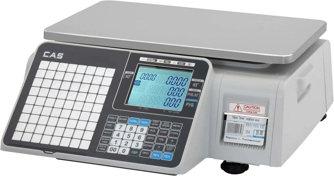 Весы торговые с печатью этикеток CAS CL3000J-06B