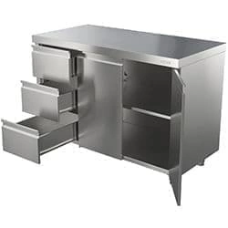 Стол-тумба с дверями Atesy СТ-С-1-1200.600-02-Р-3Л (СТ-3/1200/600 с ящиками)
