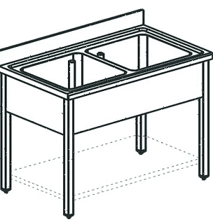 Ванна моечная Apach Chef Line L2S106-44SH