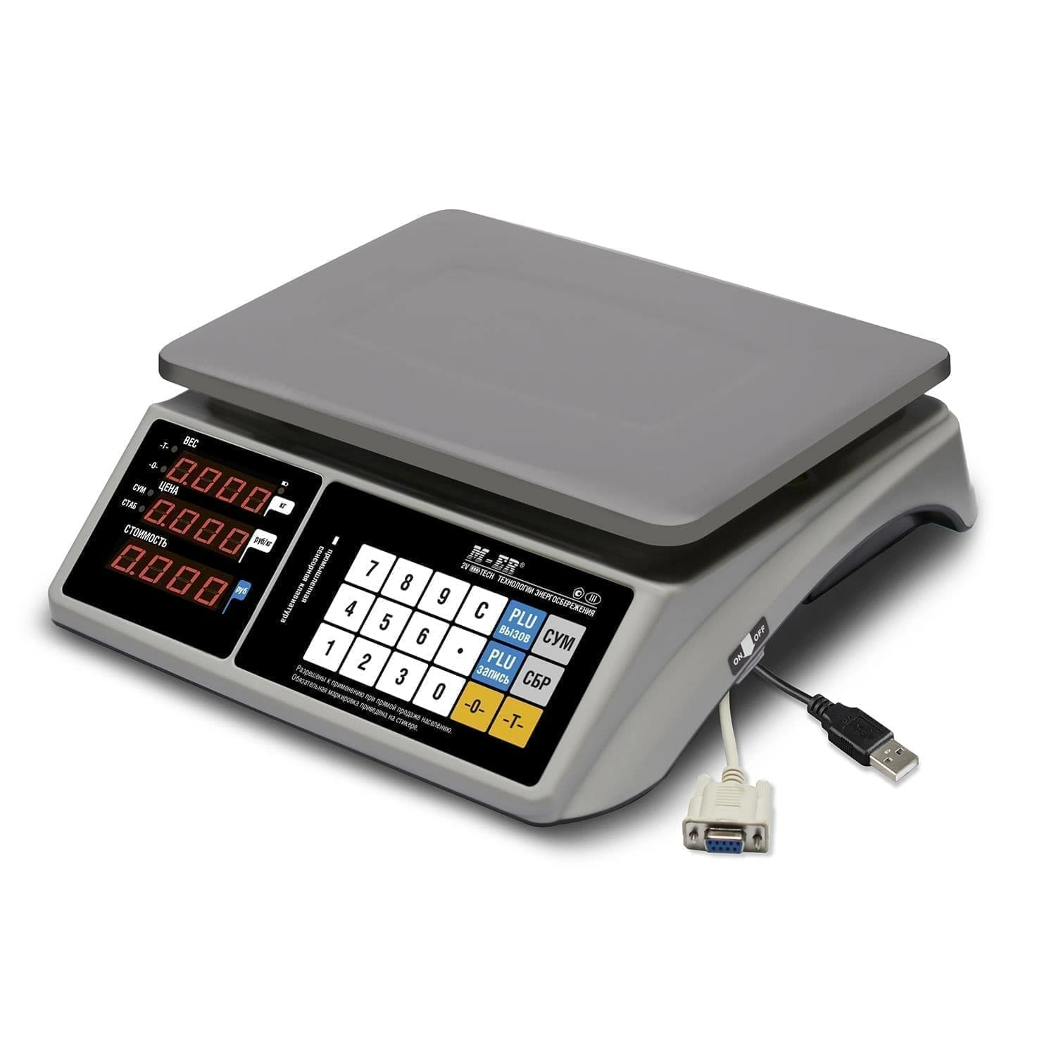Весы торговые настольные M-ER 328 AC-6.1 "TOUCH-M" LED RS232 и USB