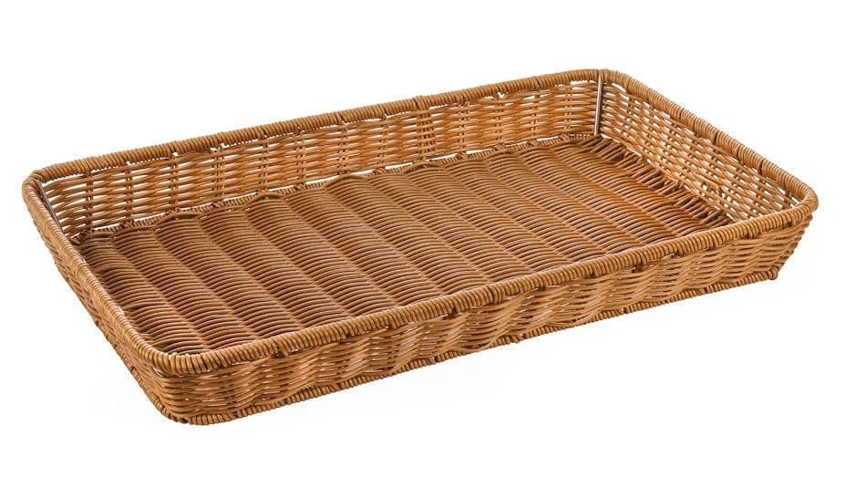 Корзинка пластиковая 530х325х65 мм коричневая | Brown 3546