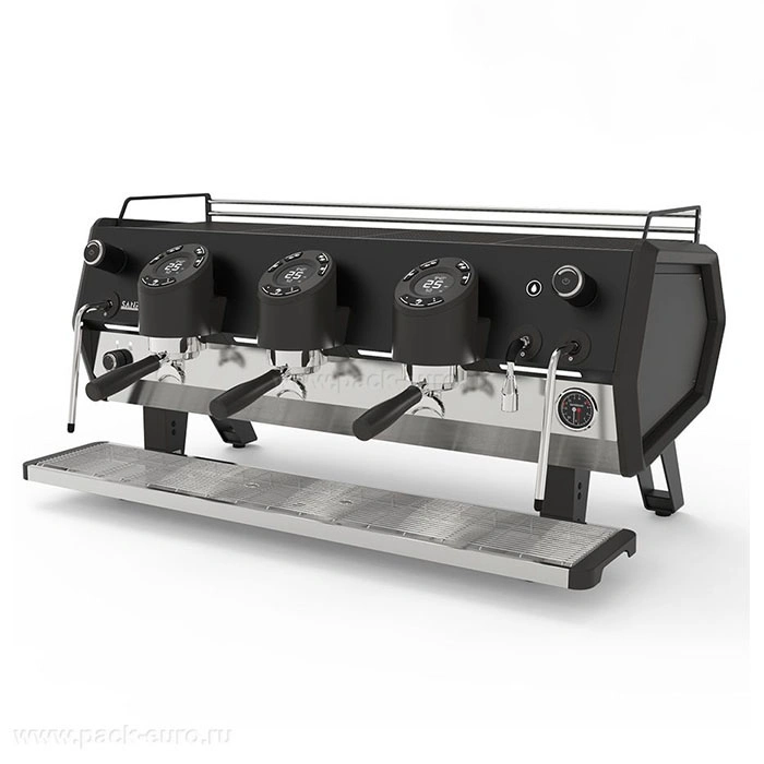 Кофемашина рожковая Sanremo D8 3 высокие группы, Total Black, подсветка + Cold Touch, черная