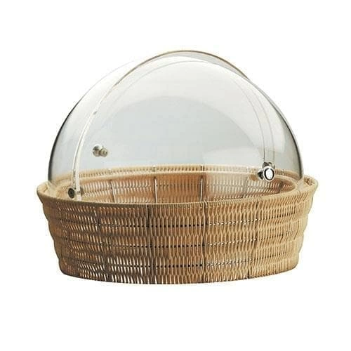 Корзина для хлеба кругл. d=48см h=38,5см беж. п/п, крышка Roll-Top поликарбонат Pintinox | 97150762