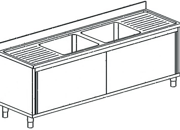 Ванна моечная Apach Chef Line L2S207-552WSD