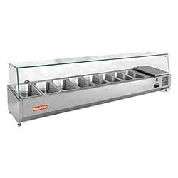 Витрина холодильная для ингредиентов Hicold VRX 1800 (8xGN1/3) стекло