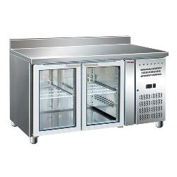 Стол холодильный Cooleq GN2200TNG бортик, стеклянная дверь
