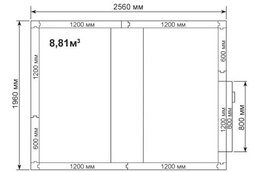 Камера холодильная Polair КХН‑8,81 (1070010d)