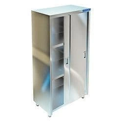Шкаф кухонный Техно-ТТ СТК-343/1200, 1200х500х1750мм, 2 двери-купе, 3 полки сплошные, нерж.сталь 430