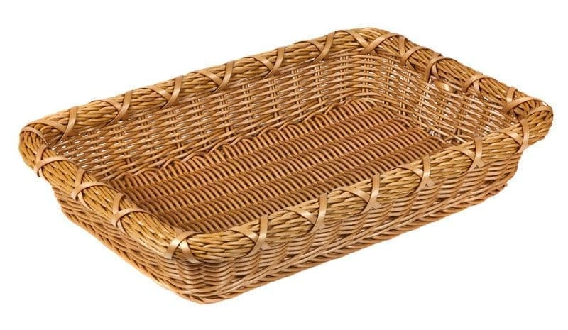 Корзинка пластиковая 300х450х80 мм прямоугольная коричневая | Brown 5503