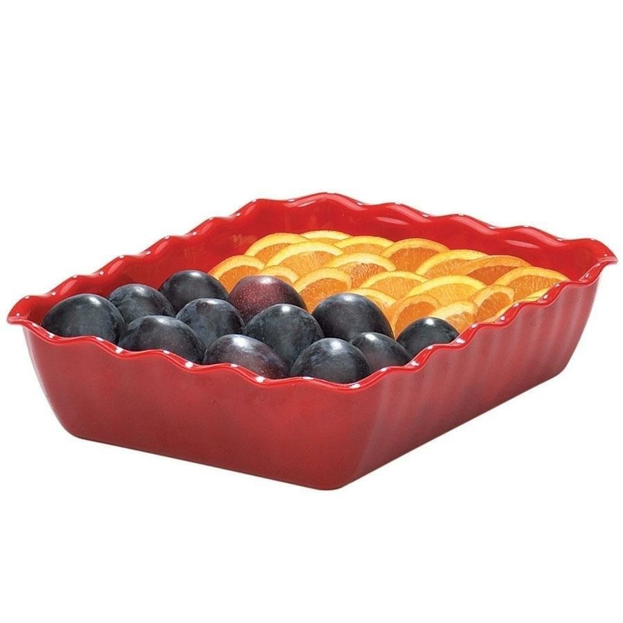 Салатник 265*335*80мм 4600мл прямоугольный красный Cambro | DC10 404
