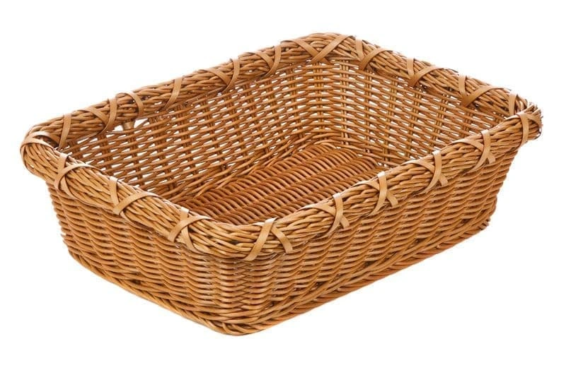 Корзинка пластиковая 300х400х110 мм прямоугольная коричневая | Brown 5500