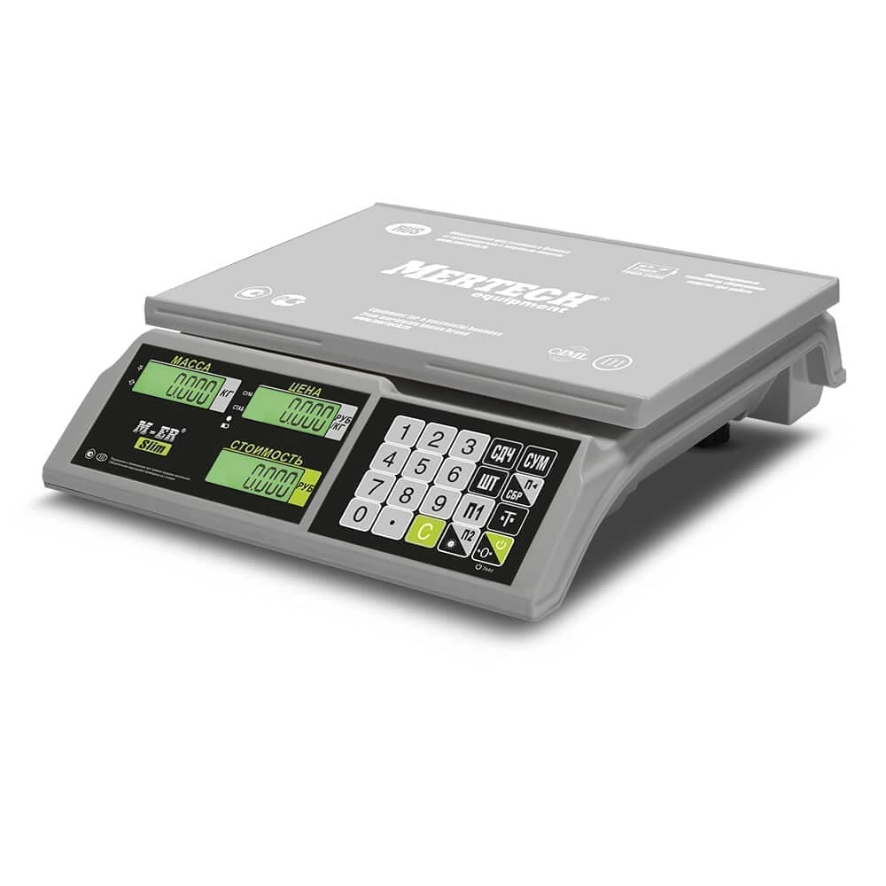 Весы торговые настольные M-ER 326 C-32.5 LCD без АКБ