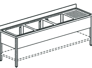 Ванна моечная Apach Chef Line L3S187-55RWSH