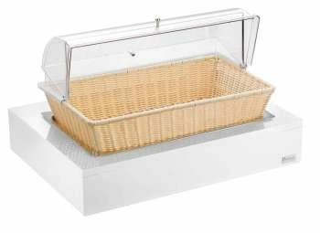 Корзина для хлеба GN 1/1-40 бежевая, п/п Roll-Top на дерев. подставке белая Pintinox | 511B6700