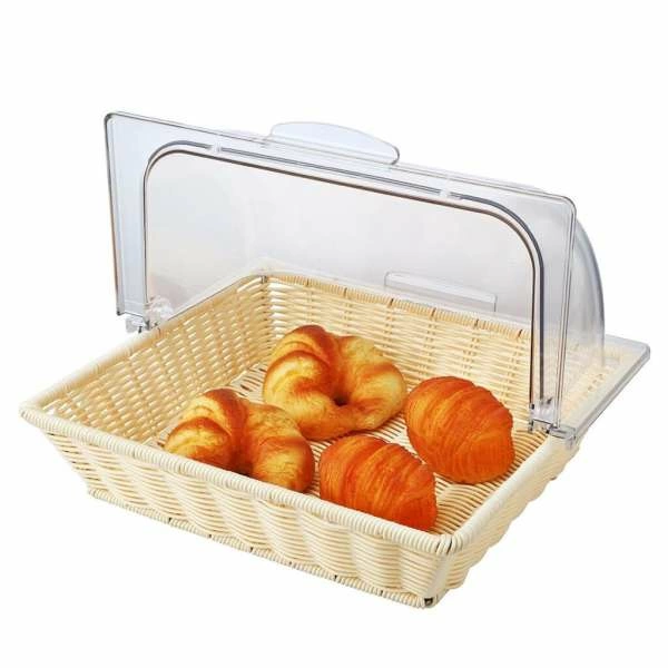 Корзина для хлеба и выкладки 36х33см h8см с откидной крышкой ротанг P.L. Proff Cuisine | X88086