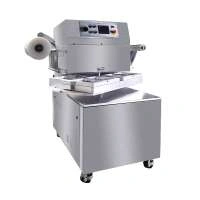 Полуавтоматический запайщик лотков Hualian Machinery HVT-450R нерж (4 лотка, 187х137х120)