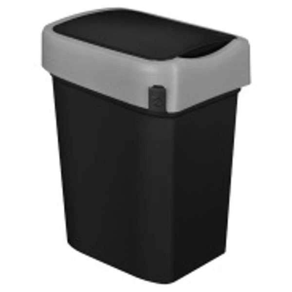Бак для мусора Restola "smart bin" 25л (333x269x457мм), с крышкой "маятник" (черный) 435289913