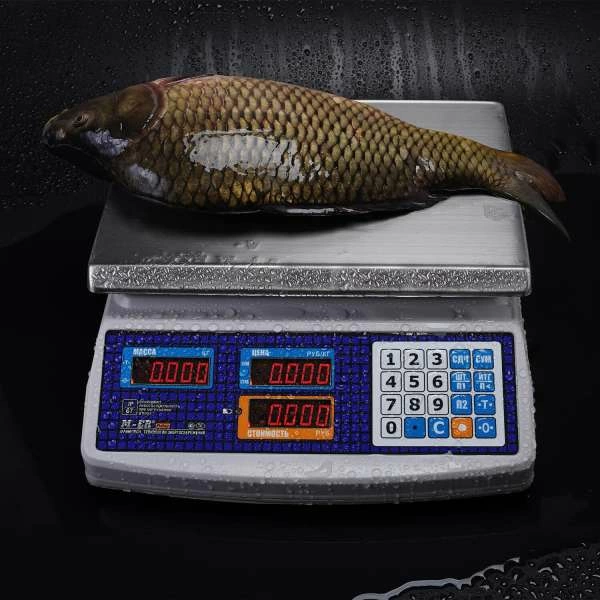 Весы торговые настольные M-ER 329 AC-32.5 IP67 "Fisher" LED