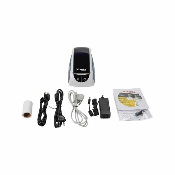 Термопринтер липких этикеток Mertech LP58 EVA RS232-USB Белые & blue