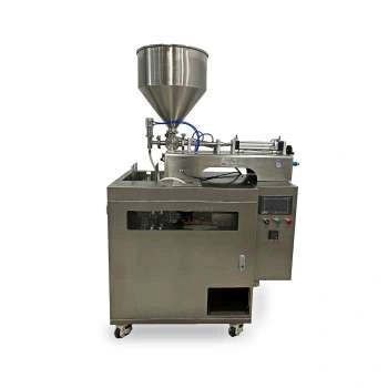 Мини дой-пак линия с поршневым дозатором Hualian Machinery HLDX-9018G