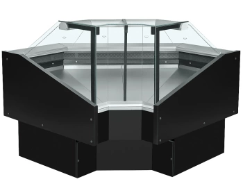 Угловая витрина Rimo Cube Black (Внутренний угол 90 градусов)