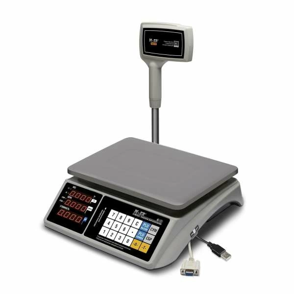 Весы торговые настольные M-ER 328 ACPX-15.2 "TOUCH-M" LED RS232 и USB