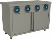Стол-тумба с диспенсерами для стаканов Restoinox СПЗРД4-10/6-Б
