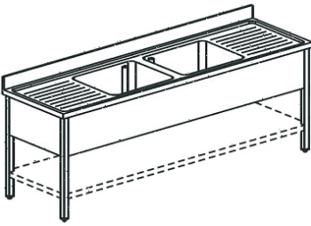 Ванна моечная Apach Chef Line L2S257-652W